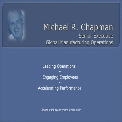 Michael Chapman Presentation