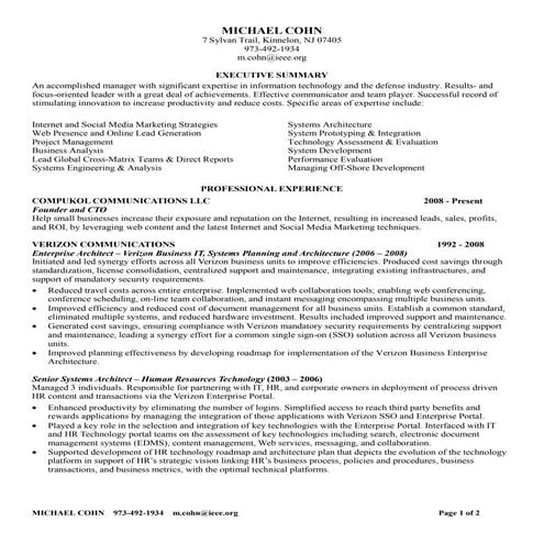Michael Cohn Resume