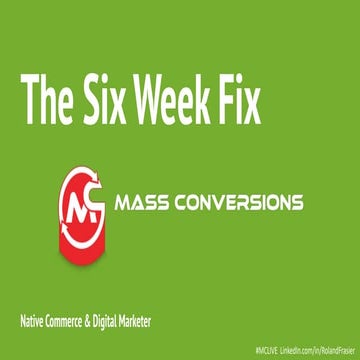 Mass Conversions | Product Mix | Conversion Optimization