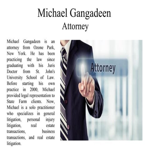 Michael gangadeen attorney