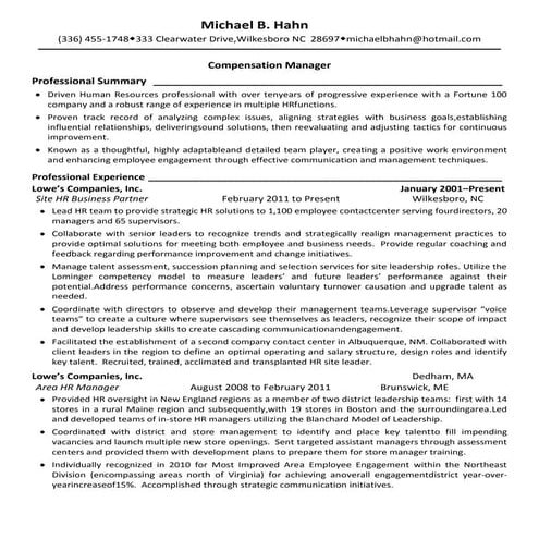 Resume Sample - Workers Compensation Claims | DOCX