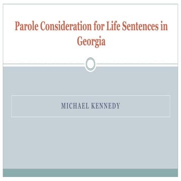 Parole Consideration for Life Sentences in Georgia