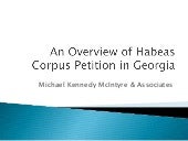 An Overview of Habeas Corpus Petition in Georgia