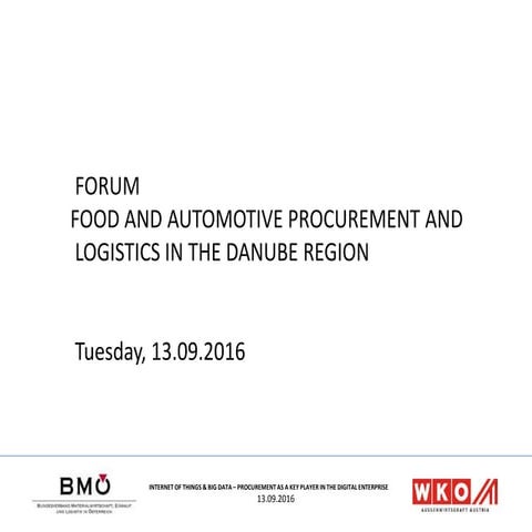 Procurement as a key player in the digital enterprise WKO VIENNA 13092016