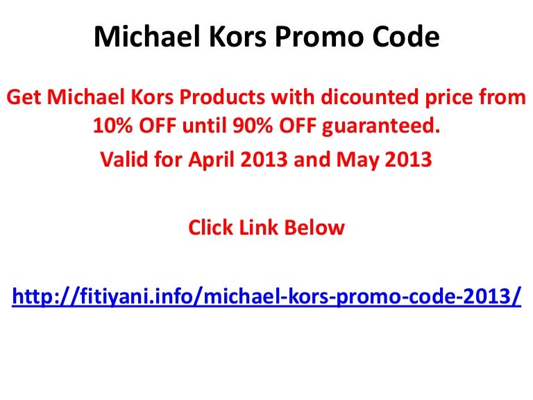 michael kors coupon code april 2019