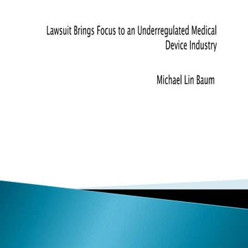Unregulated Off-Label Medical Devices - A Typical Example | PPTX