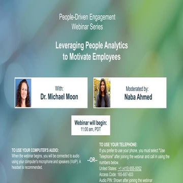 People-Driven Engagement: Leveraging People Analytics to Motivate Employees