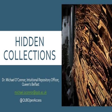 Michael O'Connor - Hidden collections