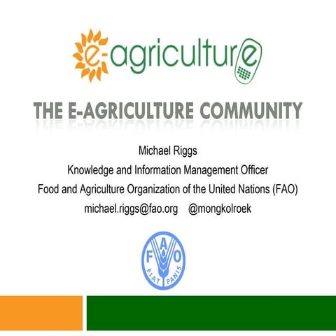 Mobile phones and agricultural value chains