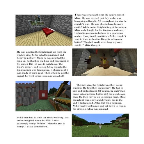 Minecraft Medieval Graphic Novel PBL