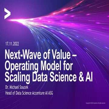 [DSC Europe 22] Next-Wave of Value – Operating Model for Scaling Data Science...