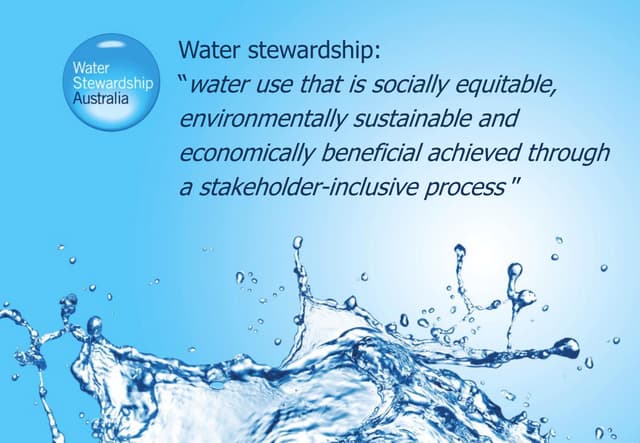 Michael Spencer - Water Stewardship Australia - Presentation UNAA Corporate Water Valuation Seminar 29.04.13