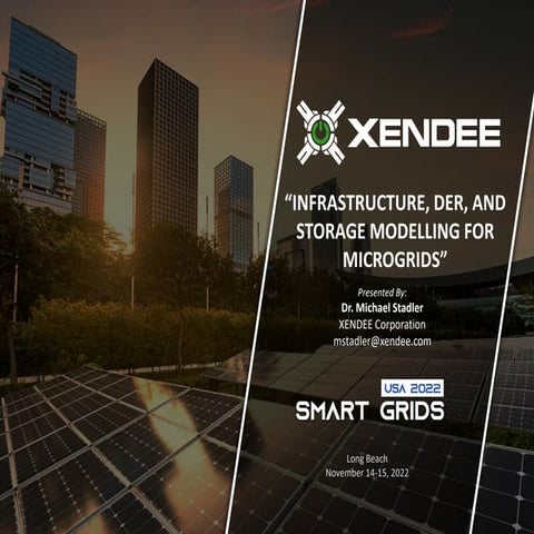 INFRASTRUCTURE, DER, AND STORAGE MODELLING FOR MICROGRIDS | PDF