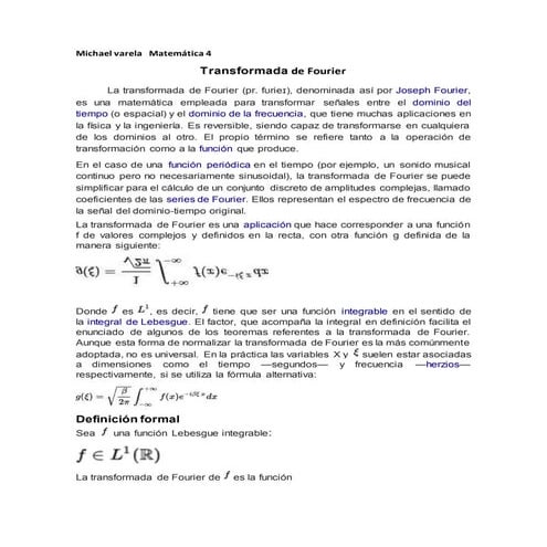 transformacion de fouries