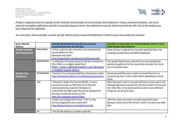 Michael williamsig2task1worksheet