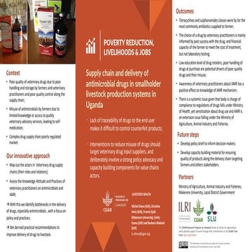 Supply chain and delivery of antimicrobial drugs in smallholder livestock pro...