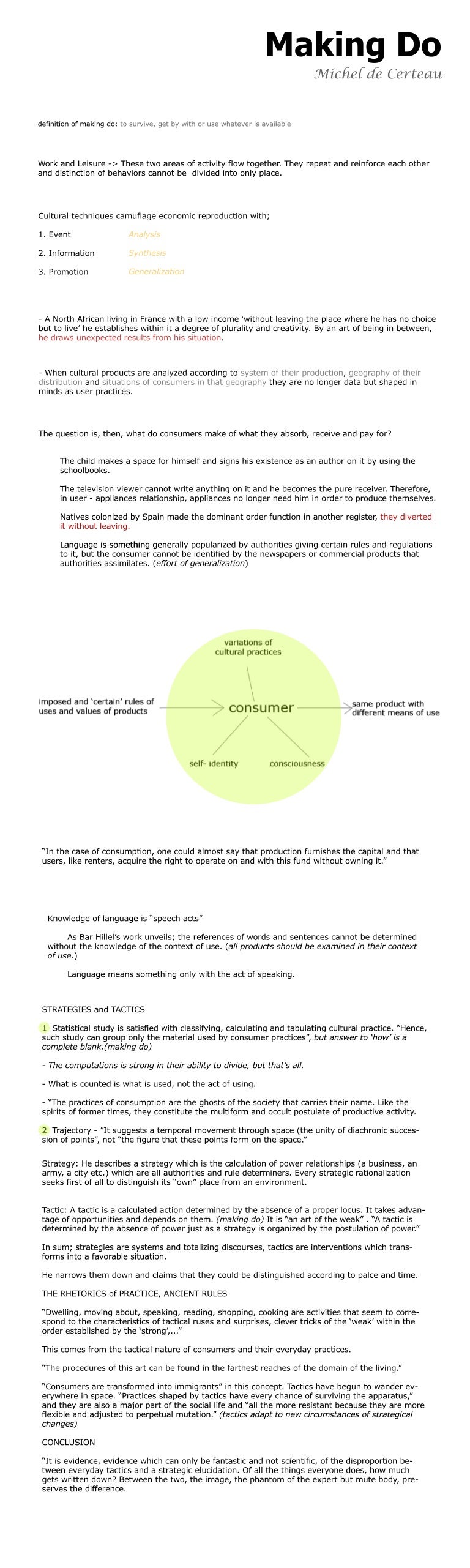 Michel de certeau making do