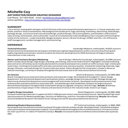 Michelle Coy  resume