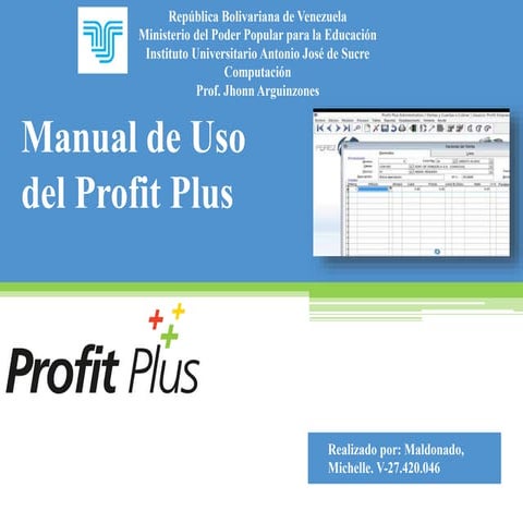 Manual PROFIT PLUS ADMINISTRATIVO. | PPTX