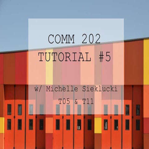 Michelle S Tutorial 5