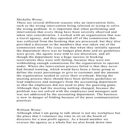 Michelle Wrote; There are several different reasons why an inter.docx