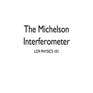 Michelson interferometer