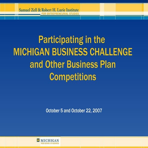 Michigan  Business  Challenge - Info