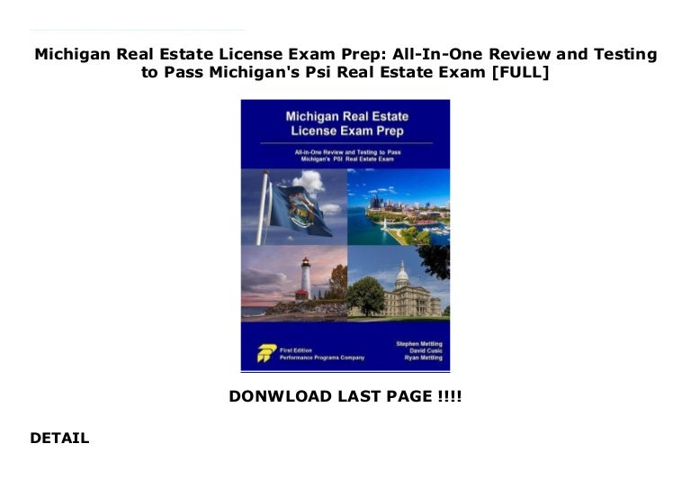 Michigan Real Estate License Exam Prep AllInOne Review and Testing…