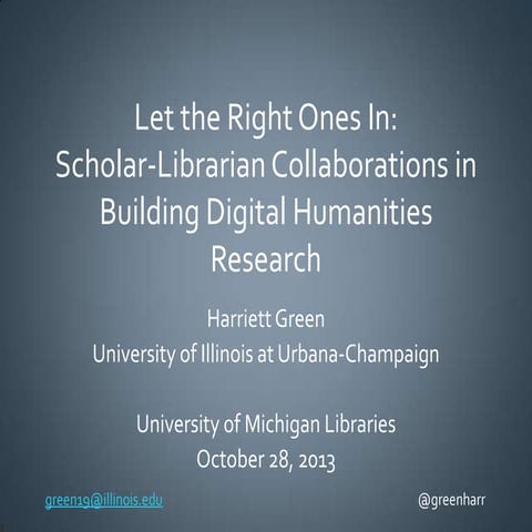 UMichigan Library Emergent Research slides