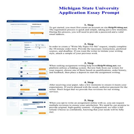 Michigan State University Application Essay Prompt