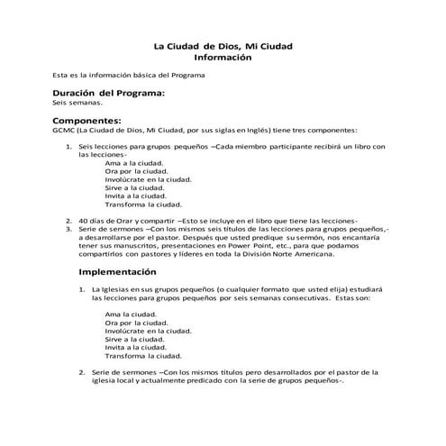 Mi ciudad grupos pequenos