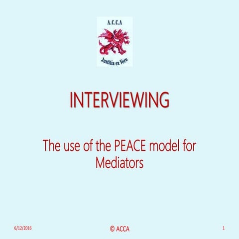 P.E.A.C.E. in mediation - Mick Symons