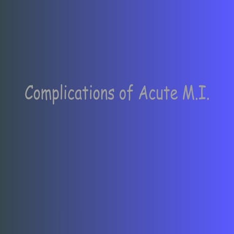 complications of acute myocardial infraction | PDF
