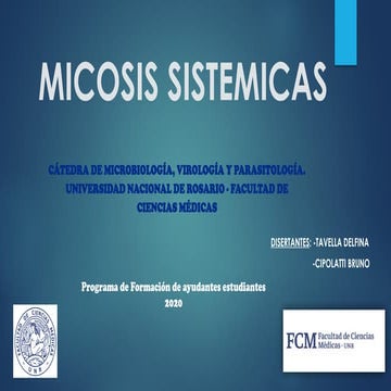 Micosis sistémicas.pptx para medicina  UNR