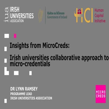 Lynn Ramsey (IUA) - Insights from MicroCreds