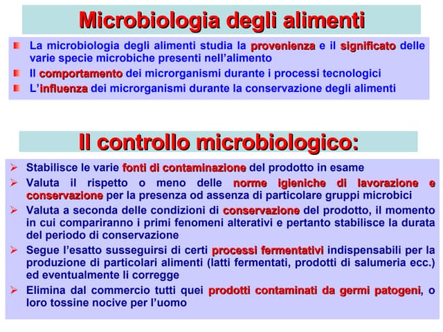Microbiologia degli alimenti