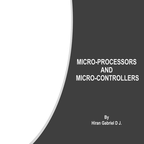 Microprocessor and microcontrollers | PPT