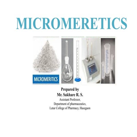 MICROMERETICS, PHYSICAL PHARMACEUTICS II, B. PHARMACY SEMESTER IV