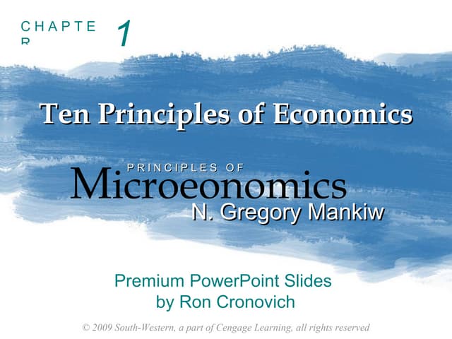Principles of economics (Chapter 1)