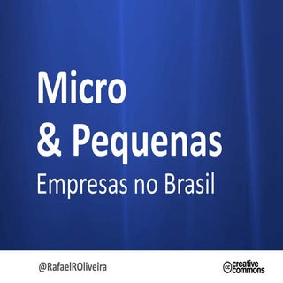 Perfil das Micro e Pequenas e Empresas
