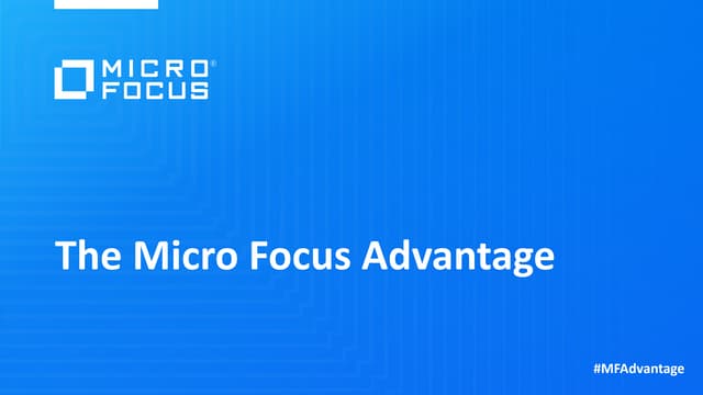 Micro Focus Corporate Overview