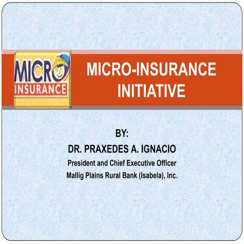 Microinsurance Policies and Initiatives in the Philippines in Support ...