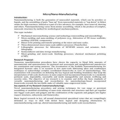 Micro & nano manufacturing | PDF