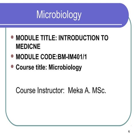 introduction to Microbiology