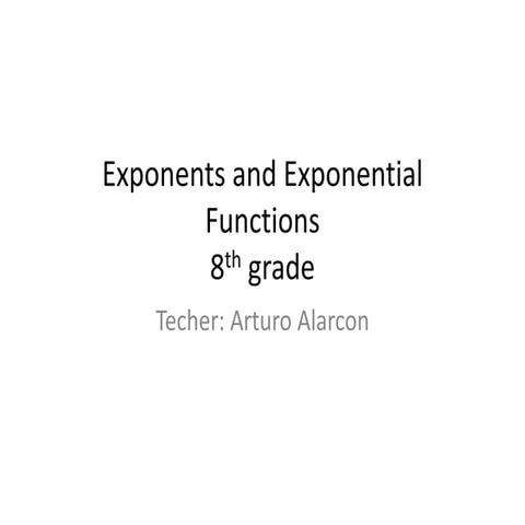 Micro peer teaching-exponents and exponential functions