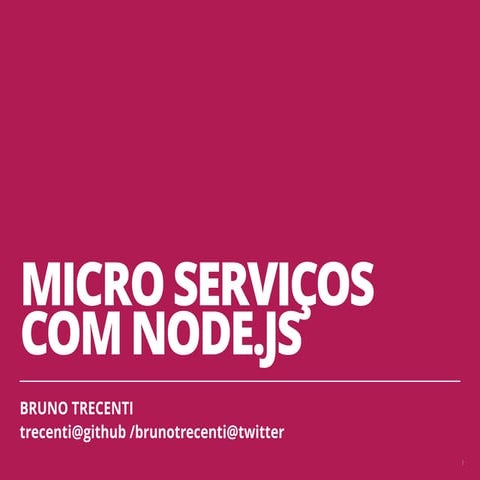 Micro serviços com node.js