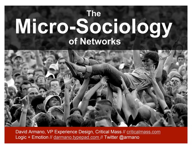 The Micro-Sociology of Networks