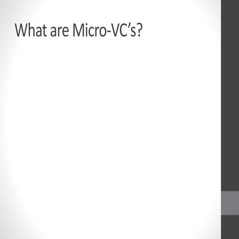 Micro-VC slide deck update 