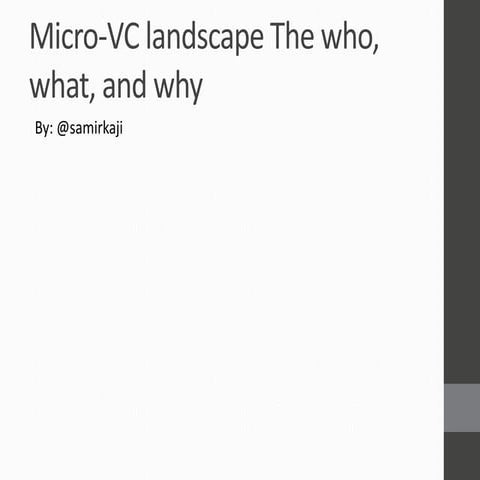 Update on Micro-VC