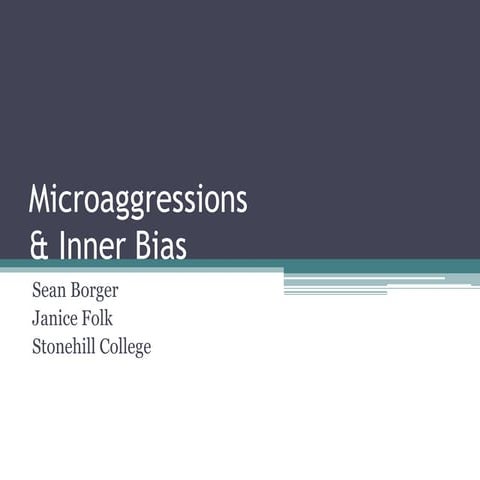 Microaggressions in the Workplace (by Angela Connor) | PPTX